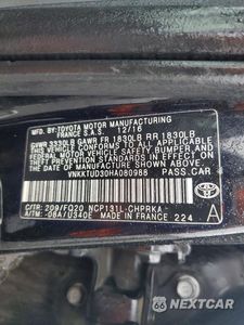 Zdjęcie 12 z 12 samochodu: 2017 TOYOTA YARIS 5-DOOR L FLEET VIN:VNKKTUD30HA080988 - miniatura