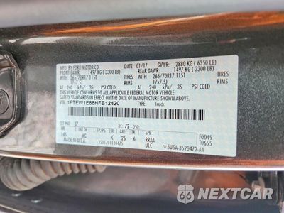 Zdjęcie 12 z 12 samochodu: 2017 FORD F150 SUPERCREW VIN:1FTEW1E88HFB12420 - miniatura