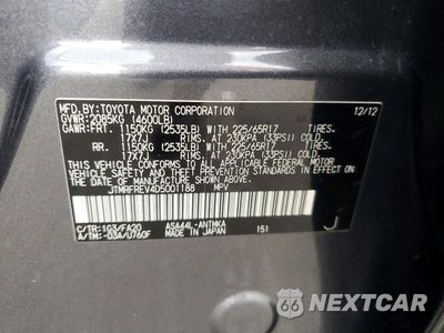 Zdjęcie 13 z 13 samochodu: 2013 TOYOTA RAV4 XLE VIN:JTMRFREV4D5001188 - miniatura