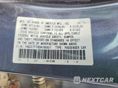 Zdjęcie 13 z 13 samochodu: 2013 HONDA ACCORD LX VIN:1HGCR2F39DA166857 - miniatura