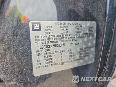 Zdjęcie 12 z 12 samochodu: 2017 CHEVROLET COLORADO LT VIN:1GCGTCEN2H1315271 - miniatura