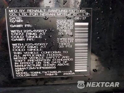Zdjęcie 14 z 14 samochodu: 2017 NISSAN ROGUE SV VIN:KNMAT2MV1HP616855 - miniatura