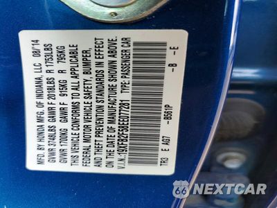Zdjęcie 12 z 12 samochodu: 2014 HONDA CIVIC LX VIN:19XFB2F58EE077281 - miniatura