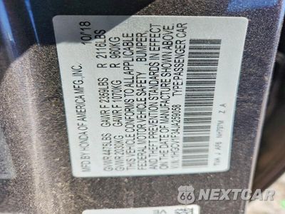 Zdjęcie 12 z 12 samochodu: 2018 HONDA ACCORD SPORT VIN:1HGCV1F34JA259058 - miniatura