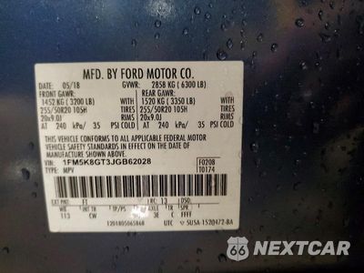 Zdjęcie 13 z 13 samochodu: 2018 FORD EXPLORER SPORT VIN:1FM5K8GT3JGB62028 - miniatura