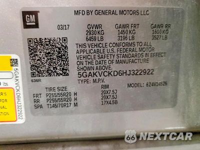 Zdjęcie 13 z 13 samochodu: 2017 BUICK ENCLAVE VIN:5GAKVCKD6HJ322922 - miniatura