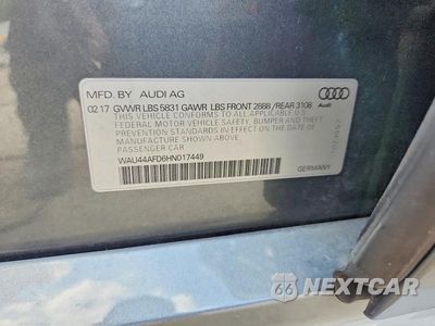 Zdjęcie 12 z 12 samochodu: 2017 AUDI A8 L QUATTRO VIN:WAU44AFD6HN017449 - miniatura