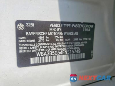 Zdjęcie 13 z 13 samochodu: 2015 BMW 328 XI SULEV VIN:WBA3B5G54FNS15749 - miniatura