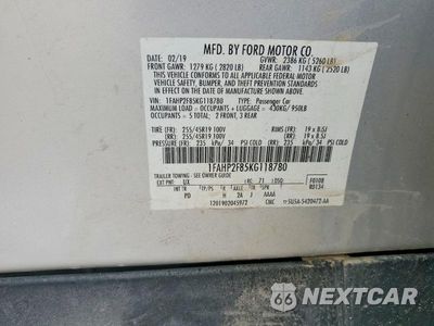 Zdjęcie 12 z 12 samochodu: 2019 FORD TAURUS LIMITED VIN:1FAHP2F85KG118780 - miniatura