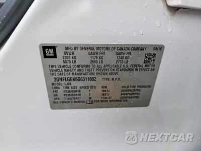 Zdjęcie 12 z 12 samochodu: 2016 CHEVROLET EQUINOX LTZ VIN:2GNFLGEK6G6311882 - miniatura