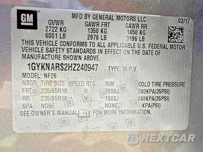 Zdjęcie 15 z 15 samochodu: 2017 CADILLAC XT5 VIN:1GYKNARS2HZ240947 - miniatura