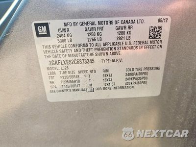 Zdjęcie 13 z 13 samochodu: 2012 GMC TERRAIN SLT VIN:2GKFLXE52C6373345 - miniatura