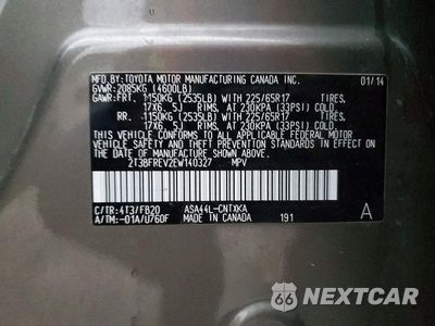 Zdjęcie 13 z 13 samochodu: 2014 TOYOTA RAV4 LE VIN:2T3BFREV2EW140327 - miniatura