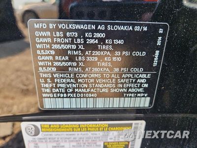 Zdjęcie 13 z 13 samochodu: 2014 VOLKSWAGEN TOUAREG V6 VIN:WVGEF9BPXED010940 - miniatura