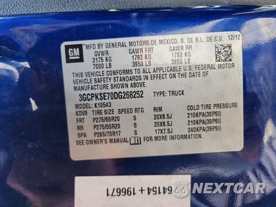 Zdjęcie 12 z 12 samochodu: 2013 CHEVROLET SILVERADO K1500 LT VIN:3GCPKSE70DG268252 - miniatura