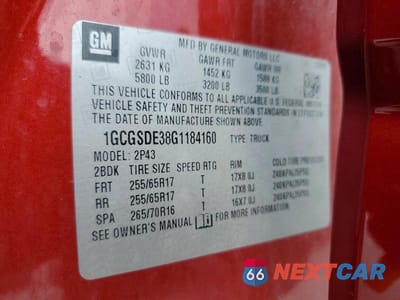 Zdjęcie 12 z 12 samochodu: 2016 CHEVROLET COLORADO Z71 VIN:1GCGSDE38G1184160 - miniatura
