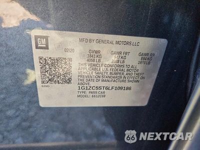 Zdjęcie 12 z 12 samochodu: 2020 CHEVROLET MALIBU LS VIN:1G1ZC5ST6LF109186 - miniatura