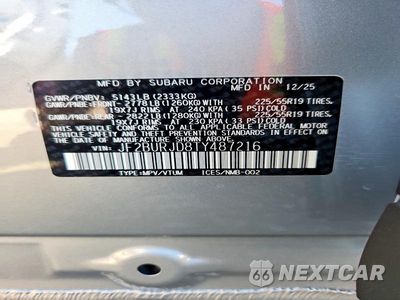 Zdjęcie 14 z 14 samochodu: 2026 SUBARU OUTBACK TOURING XT VIN:JF2BURJD8TY487216 - miniatura