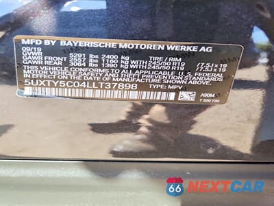 Zdjęcie 14 z 14 samochodu: 2020 BMW X3 XDRIVE30I VIN:5UXTY5C04LLT37898 - miniatura