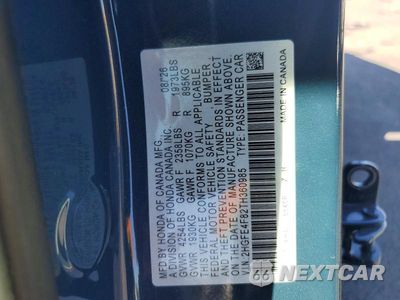 Zdjęcie 12 z 12 samochodu: 2026 HONDA CIVIC SPORT VIN:2HGFE4F82TH360985 - miniatura