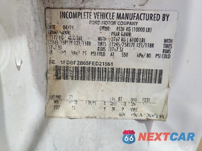 Zdjęcie 12 z 12 samochodu: 2015 FORD F250 SUPER DUTY BOX TRUCK VIN:1FDBF2B65FED21561 - miniatura