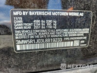 Zdjęcie 13 z 13 samochodu: 2020 BMW 330I VIN:3MW5R1J03L8B19233 - miniatura