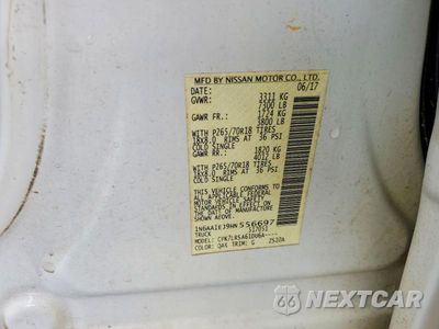 Zdjęcie 12 z 12 samochodu: 2017 NISSAN TITAN S VIN:1N6AA1EJ9HN556697 - miniatura