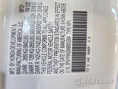 Zdjęcie 14 z 14 samochodu: 2022 HONDA PILOT SE VIN:5FNYF6H20NB003354 - miniatura