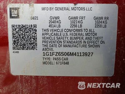 Zdjęcie 12 z 12 samochodu: 2021 CHEVROLET BOLT EV PREMIER VIN:1G1FZ6S06M4113927 - miniatura