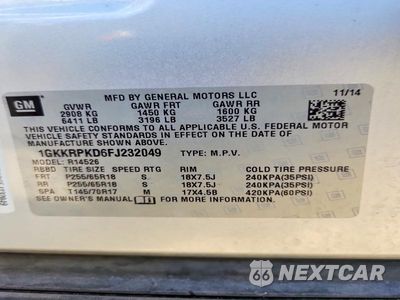 Zdjęcie 14 z 14 samochodu: 2015 GMC ACADIA SLE VIN:1GKKRPKD6FJ232049 - miniatura