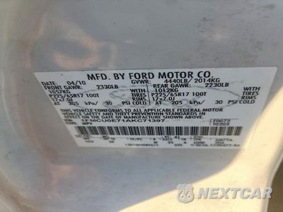 Zdjęcie 13 z 13 samochodu: 2010 FORD ESCAPE LIMITED VIN:1FMCU0E71AKC71397 - miniatura