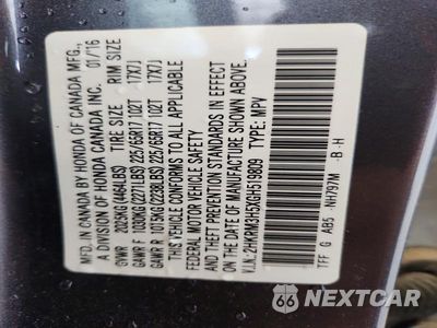 Zdjęcie 12 z 12 samochodu: 2016 HONDA CR-V EX VIN:2HKRM3H5XGH519809 - miniatura