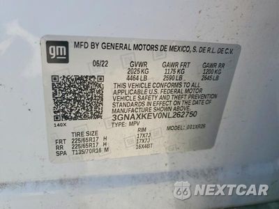 Zdjęcie 12 z 12 samochodu: 2022 CHEVROLET EQUINOX LT VIN:3GNAXKEV0NL262750 - miniatura