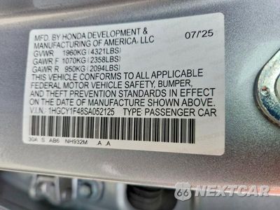 Zdjęcie 12 z 12 samochodu: 2025 HONDA ACCORD SE VIN:1HGCY1F48SA052125 - miniatura