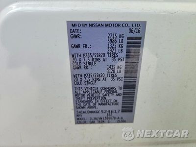 Zdjęcie 14 z 14 samochodu: 2016 INFINITI QX60 BASE VIN:5N1AL0MNXGC524617 - miniatura