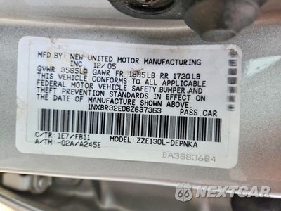 Zdjęcie 12 z 12 samochodu: 2006 TOYOTA COROLLA LE VIN:1NXBR32E06Z637363 - miniatura