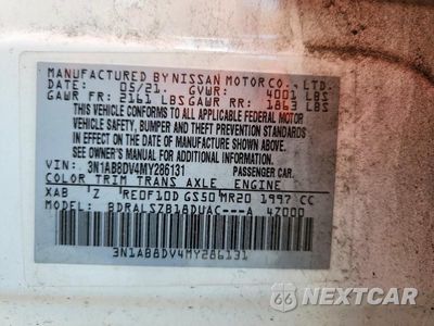 Zdjęcie 12 z 12 samochodu: 2021 NISSAN SENTRA SR VIN:3N1AB8DV4MY286131 - miniatura
