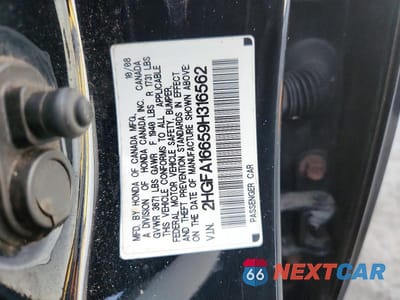 Zdjęcie 12 z 12 samochodu: 2009 HONDA CIVIC LX-S VIN:2HGFA16659H316562 - miniatura