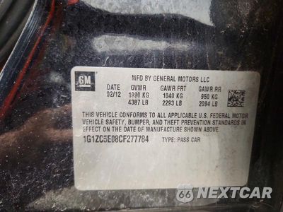 Zdjęcie 12 z 12 samochodu: 2012 CHEVROLET MALIBU 1LT VIN:1G1ZC5E08CF277784 - miniatura