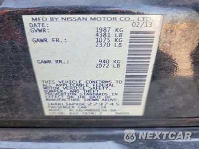 Zdjęcie 12 z 12 samochodu: 2013 NISSAN ALTIMA 3.5 S VIN:1N4BL3APXDC229745 - miniatura