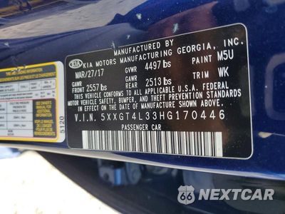 Zdjęcie 12 z 12 samochodu: 2017 KIA OPTIMA LX VIN:5XXGT4L33HG170446 - miniatura