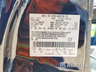 Zdjęcie 14 z 14 samochodu: 2012 FORD ESCAPE XLT VIN:1FMCU9DG3CKA61702 - miniatura