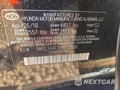 Zdjęcie 12 z 12 samochodu: 2016 HYUNDAI SONATA LIMITED VIN:5NPE34AF3GH433588 - miniatura