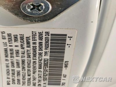 Zdjęcie 12 z 12 samochodu: 2015 HONDA CIVIC LX VIN:19XFB2F5XFE088283 - miniatura
