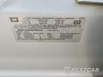 Zdjęcie 13 z 13 samochodu: 2016 CHEVROLET EQUINOX LT VIN:2GNFLFEK6G6303131 - miniatura