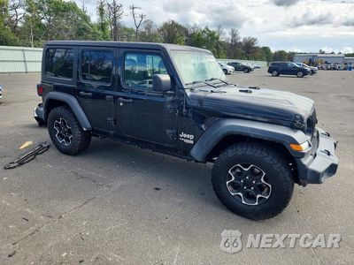 Czwarte zdjęcie samochodu z boku: 2020 JEEP WRANGLER UNLIMITED SPORT VIN:1C4HJXDN4LW311950 - miniatura