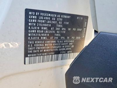 Zdjęcie 12 z 12 samochodu: 2016 VOLKSWAGEN TIGUAN S VIN:WVGBV7AX3GW515060 - miniatura