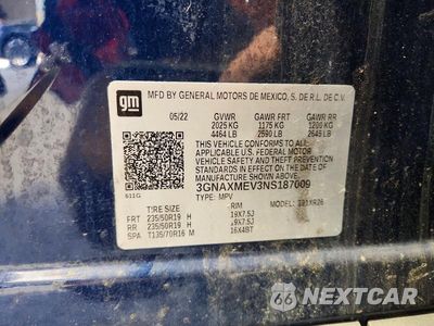 Zdjęcie 13 z 13 samochodu: 2022 CHEVROLET EQUINOX RS VIN:3GNAXMEV3NS187009 - miniatura