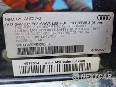 Zdjęcie 12 z 12 samochodu: 2014 AUDI A8 VIN:WAURGAFDXEN002767 - miniatura
