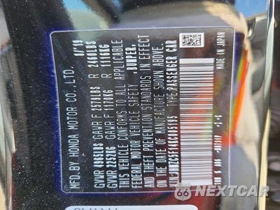 Zdjęcie 13 z 13 samochodu: 2019 HONDA CLARITY VIN:JHMZC5F14KC005195 - miniatura